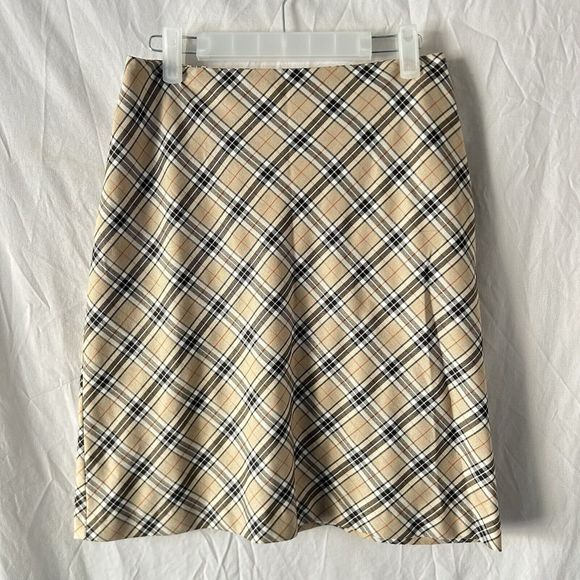 90s Y2k VTG Pleated Mini Skirt Large Plaid Academia Old Money School Girl Grunge - Picture 1 of 9